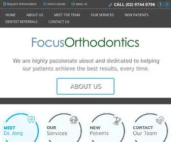 Focusorthodontics.com.au(Orthodontist Burwood NSW) Screenshot