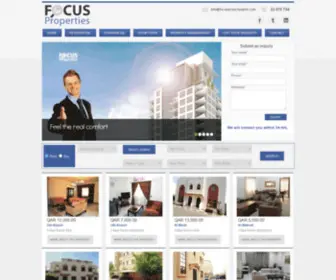 FocuspropertyQatar.com(Properties in qatar Focus Properties Real Estate Qatar) Screenshot