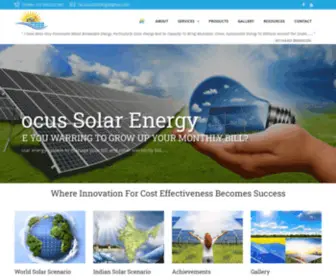 Focussolarenergy.com(Focus Solar Panel) Screenshot