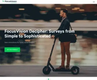 Focusvision.com(The New Frontier of Experience & Research Technology) Screenshot