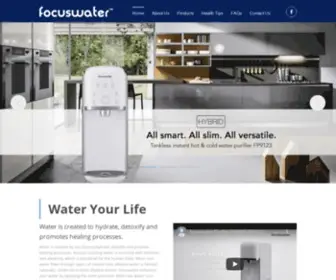 Focuswater.com.sg(Alkaline Water Purifiers & Dispensers) Screenshot