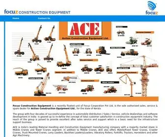 Focuzce.com(Focuz CONSTRUCTION EQUIPMENT) Screenshot
