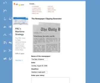 Fodey.com(The Newspaper Clipping Generator) Screenshot