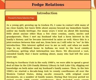 Fodgerelations.com(Pedigree Charts and Family Group Sheets for the ancestors of LaVonne (Fodge)) Screenshot