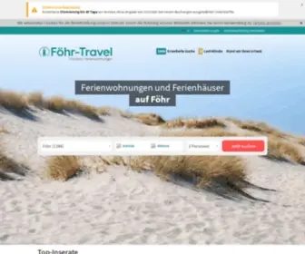 Foehr-Travel.de(1596 Ferienwohnungen & Ferienhäuser auf Föhr) Screenshot