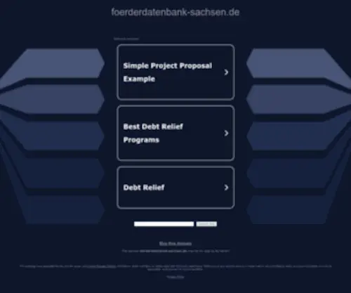 Foerderdatenbank-Sachsen.de(foerderdatenbank sachsen) Screenshot