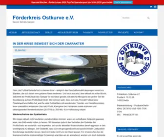 Foerderkreis-Ostkurve.de(Förderkreis Ostkurve e.V) Screenshot