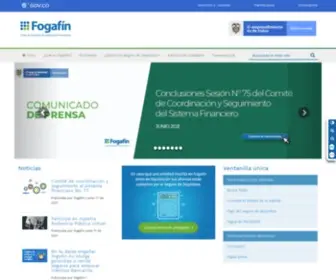 Fogafin.gov.co(Fondo de Garantías de Instituciones Financieras) Screenshot