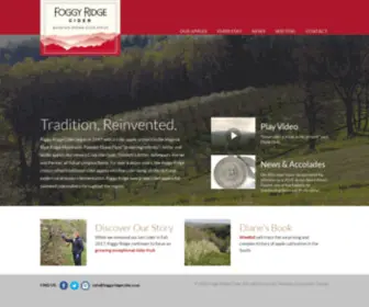 Foggyridgecider.com(Foggy Ridge Cider) Screenshot