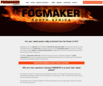 Fogmaker.co.za(Protect your mobile industrial machinery from the threat of fire with Fogmaker watermist fire suppression) Screenshot