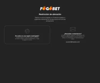 Fogobet.com(Location restriction) Screenshot