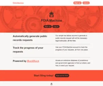 Foiamachine.org(FOIA Machine) Screenshot