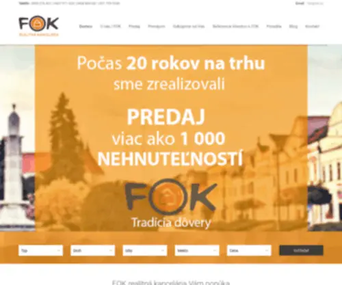 Fok.sk(FOK realitná kancelária Prešov) Screenshot