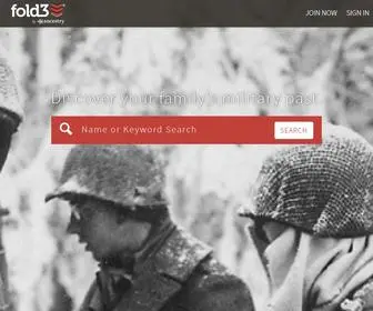 Fold3.com(Historical military records) Screenshot
