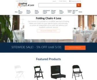 Foldingchairs4Less.com(Metal Folding Chairs) Screenshot