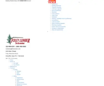 Foleylumber.com(Foley Lumber) Screenshot