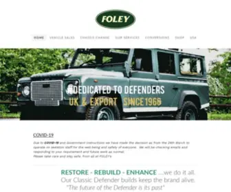 Foleysv.com(Foley Land Rover Defender Conversions) Screenshot