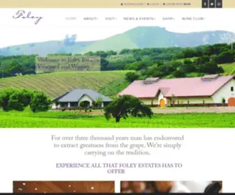 Foleywines.com(Foley Estates) Screenshot