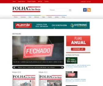 Folhadesaoborja.com.br(Folhadesaoborja) Screenshot