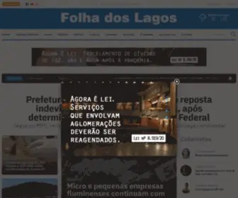 Folhadoslagos.com(Folha dos Lagos) Screenshot