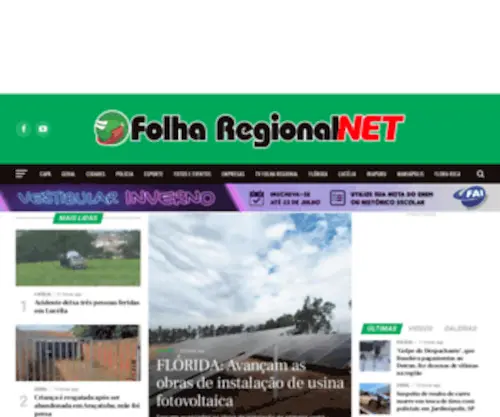 Folharegionalnet.com.br(Folharegionalnet) Screenshot