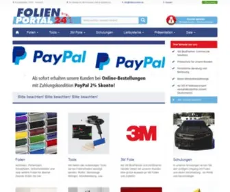 Folienportal24.de(3M Folien & Zubehör kaufen im Online) Screenshot
