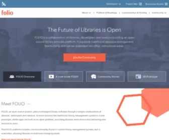 Folio.org(Future of libraries) Screenshot