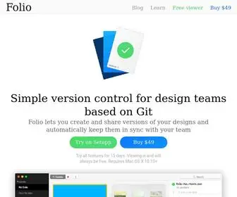 Folioformac.com(Simple visual version control tool for Mac based on Git) Screenshot