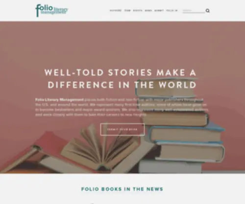 Foliolit.com(Folio Literary Management) Screenshot