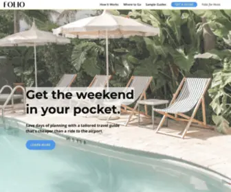 Foliotravel.com(Tailored Travel Guides for Your Next Trip) Screenshot