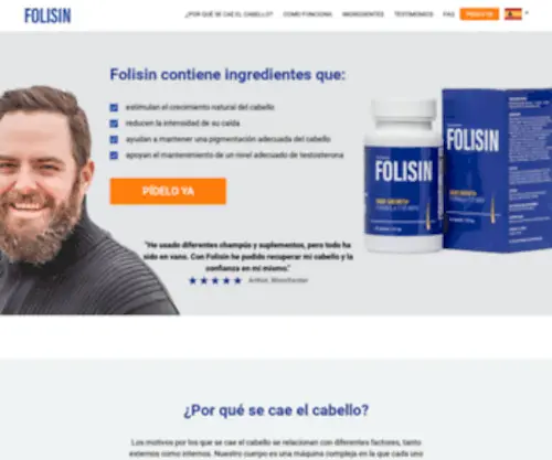 Folisin.es(Infalible en la lucha contra la caída del cabello masculino) Screenshot
