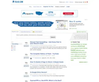 Folkd.com(Social Bookmarking) Screenshot