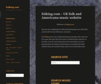 Folking.com(UK folk and Americana music website) Screenshot