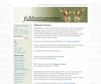 Folkloretanznoten.de(Noten für Folkloretanz aus Europa und außerhalb) Screenshot