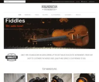 Folkmusician.com(Mandolins, Fiddles, Dulcimers and more) Screenshot