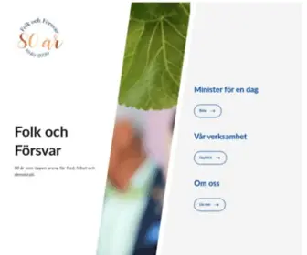 Folkochforsvar.se(Startsida) Screenshot