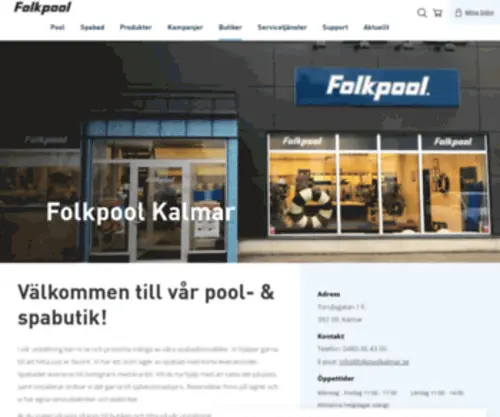 Folkpoolkalmar.se(Pool & Spabad Kalmar) Screenshot