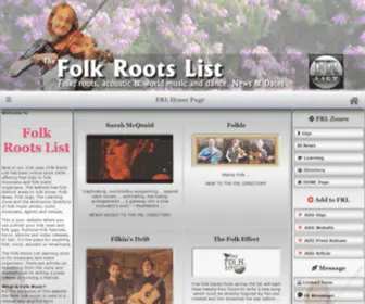 Folkrootslist.co.uk(Folk Roots List) Screenshot