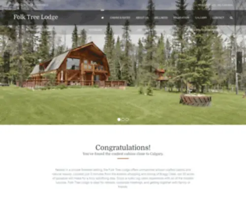 Folktreelodge.ca(Spirit of the Kananaskis) Screenshot