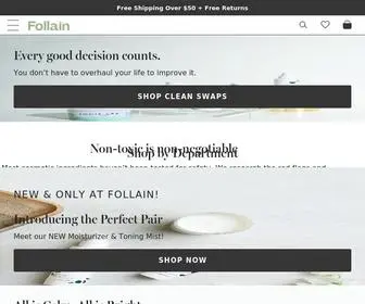 Follain.com(Clean Beauty Retailer and Creator) Screenshot