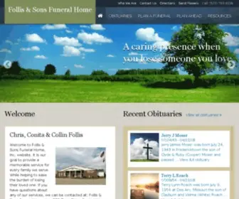 Follisandsonsfh.com(Follis & Sons Funeral Home) Screenshot