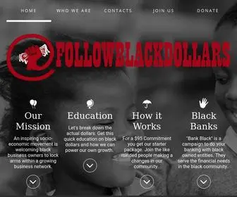 Followblackdollars.org(Empowering black dollars to stay in our community. The goal) Screenshot