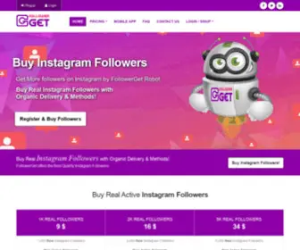 Followerget.com(Buy real instagram followers) Screenshot