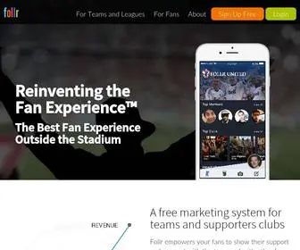 Follr.com(Reinventing the Fan Experience) Screenshot