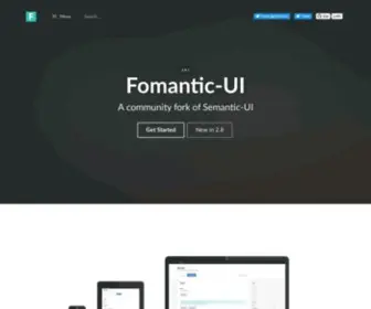 Fomantic-UI.com(Fomantic UI) Screenshot