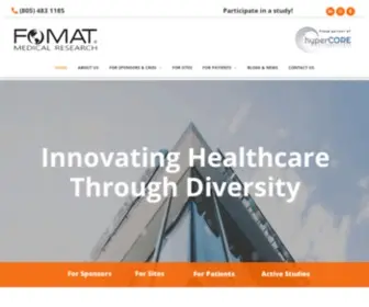 Fomatmedical.com(FOMAT Medical Research and Integrated Research Organization (IRO)) Screenshot