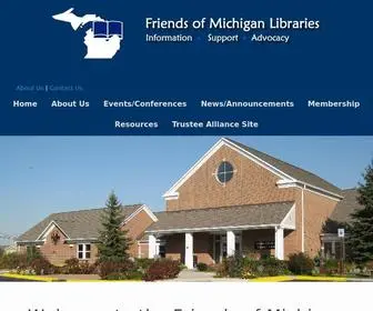 Foml.org(Friends of Michigan Libraries) Screenshot