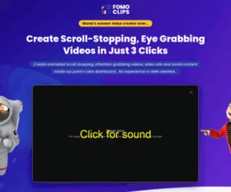 Fomoclips.com(FOMOClips Salespage) Screenshot