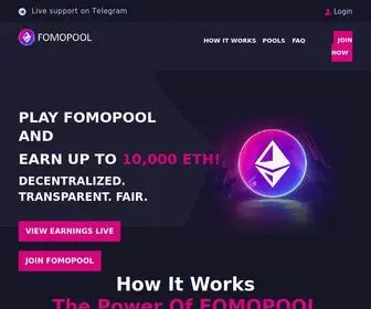 Fomopool.com(FOMOPOOL) Screenshot