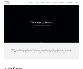 Fonact.com(The Fontainebleau School of Acting) Screenshot